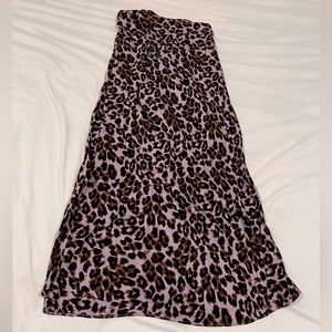 Urban Outfitters satin leopard shirt lavender size xsmall